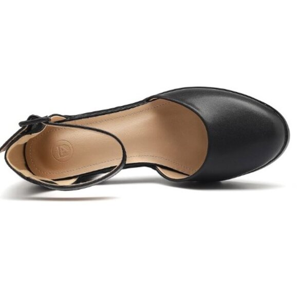 DADAWEN CHUNKY HEELS PLATFORM SHOES PARTY BUSINESS CASUAL - Picture 4 of 15